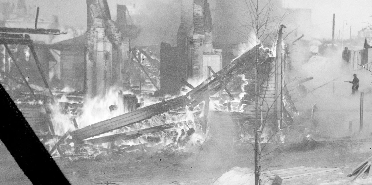 Pommituksen tuhoja Tampereella, Sotamuseo