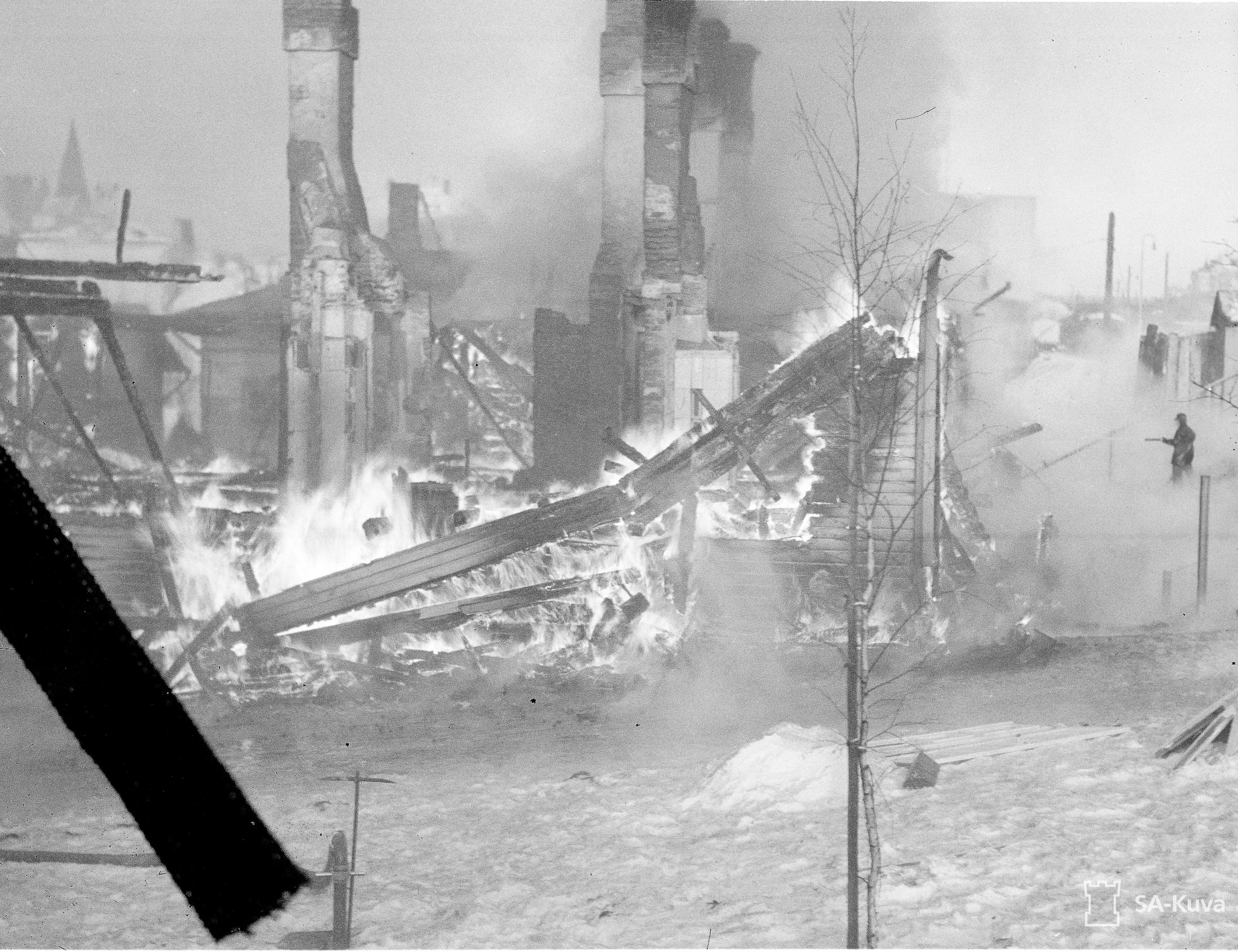 Pommituksen tuhoja Tampereella, Sotamuseo