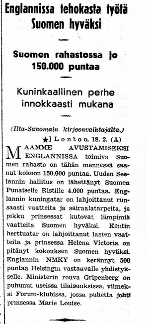 Englannin kuninkaalliset avussa mukana -lehtijuttu, Kansalliskirjaston digitaaliset aineistot